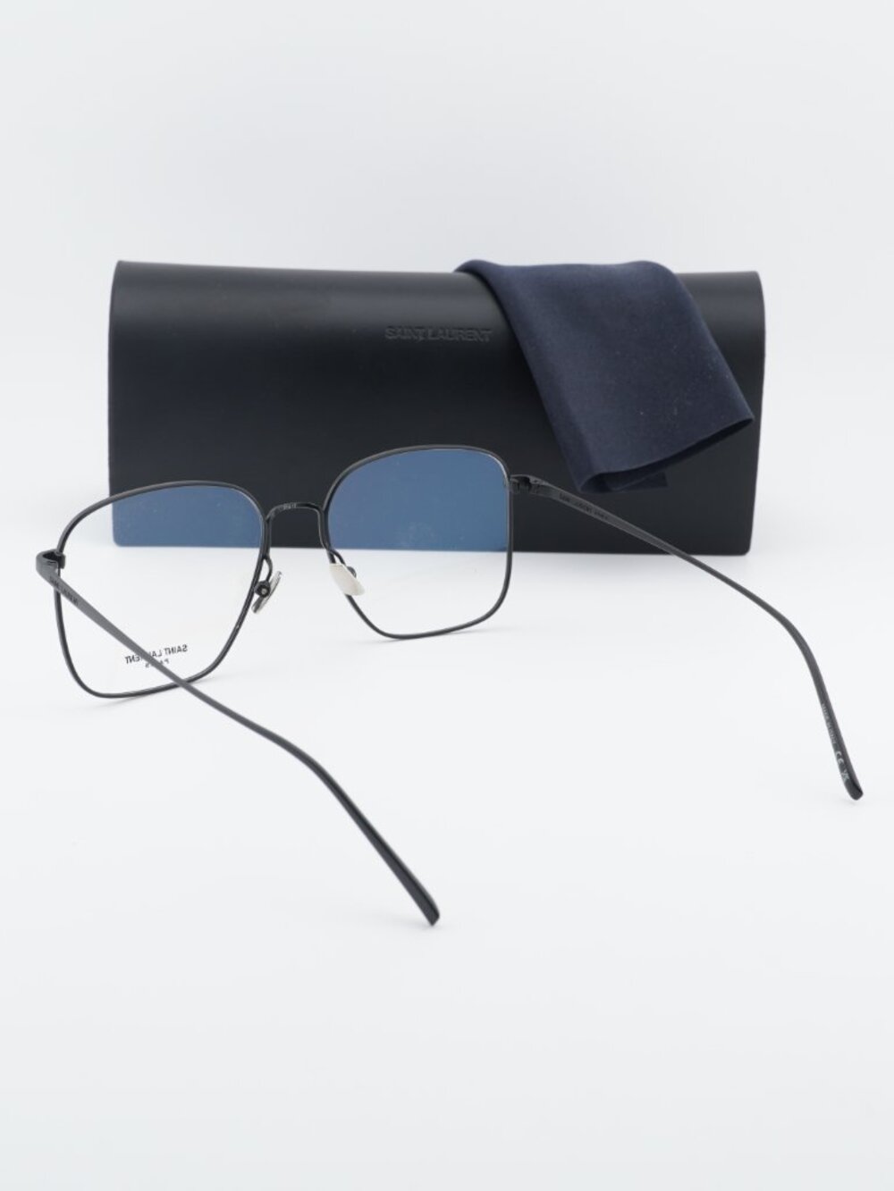 Saint Laurent SL491 004 Square Eyeglasses – Matte Black 55mm - Picture 3 of 9